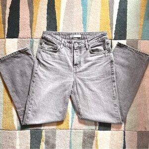 Zara NWOT Slouchy Straight Grey Jeans